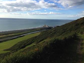 Looking towards the 
harbour from Pendinas